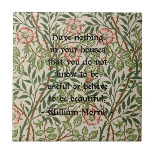 William Morris Quote Tile