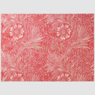 William Morris, red, floral pattern,art nouveau,ch Tissue Paper