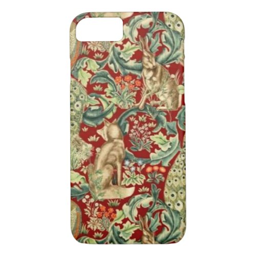 William Morris Red Pattern Forest iPhone 87 Case