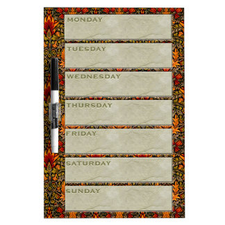 William Morris (Reusable Weekly Planner) Dry-Erase Board