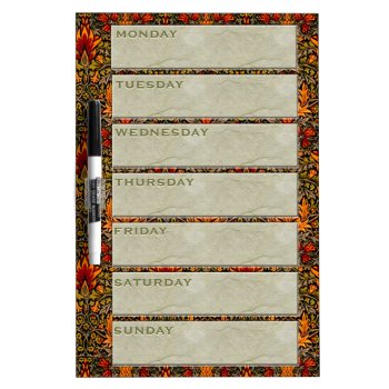 William Morris (reusable Weekly Planner) Dry-erase Board by ShopTheWriteStuff at Zazzle