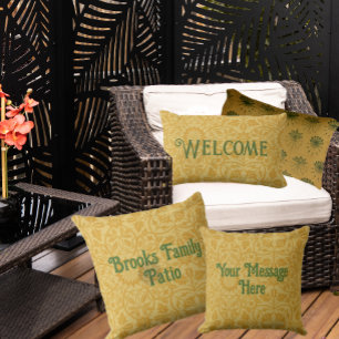 William Morris Reversible Personalized  Outdoor Pillow