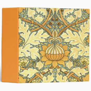 William Morris Rich Floral Pattern 3 Ring Binder by YANKAdesigns at Zazzle