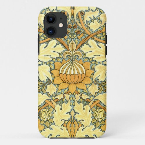 William Morris rich floral pattern iPhone 11 Case