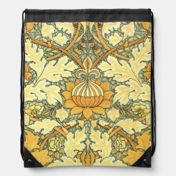 William Morris Rich Floral Vintage Pattern Drawstring Bag by YANKAdesigns at Zazzle