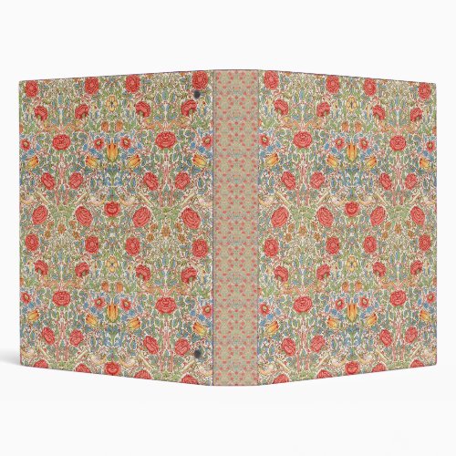 William Morris Rose 3 Ring Binder