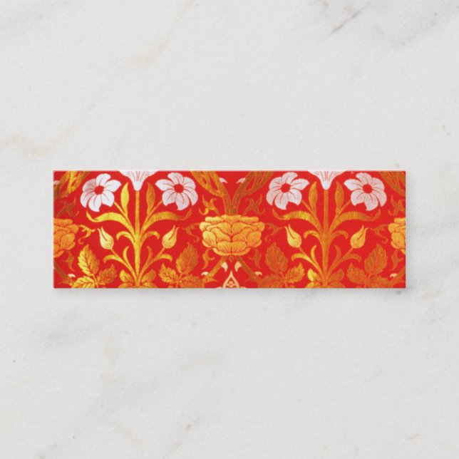 William Morris Rose and Lily Mini Business Card (Front)