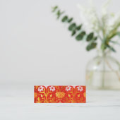 William Morris Rose and Lily Mini Business Card (Standing Front)