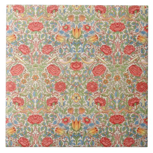 William Morris Rose Ceramic Tile