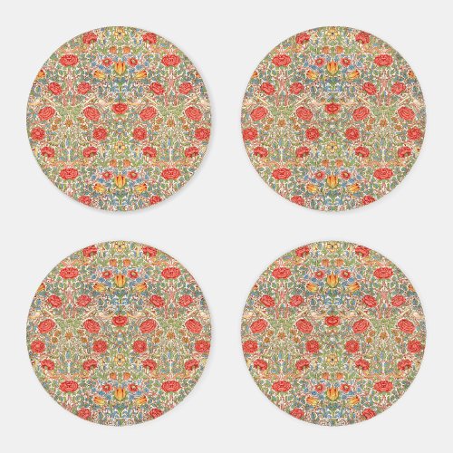 William Morris Rose Coaster Set