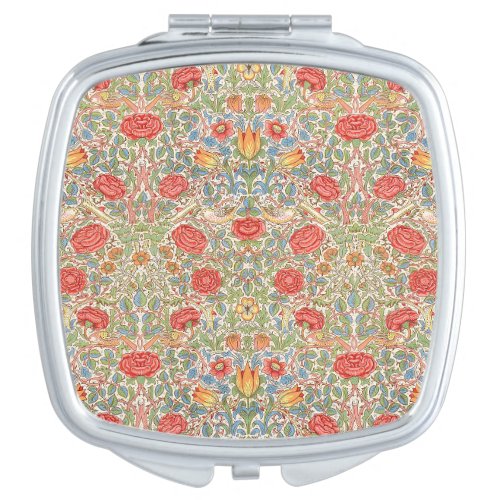 William Morris Rose Compact Mirror