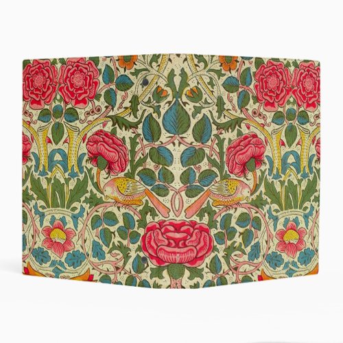 William Morris Rose Floral Chintz Pink Mini Binder