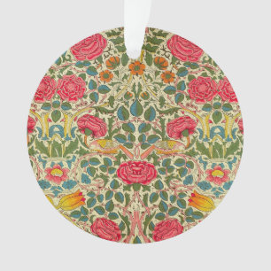 William Morris Rose Floral Chintz Pink Ornament