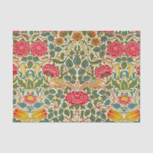 William Morris Rose Floral Chintz Pink Tissue Paper
