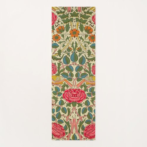 William Morris Rose Floral Chintz Pink Yoga Mat
