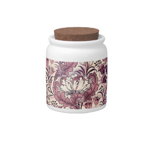 William Morris Rose Gold Cream Floral Pattern Candy Jar