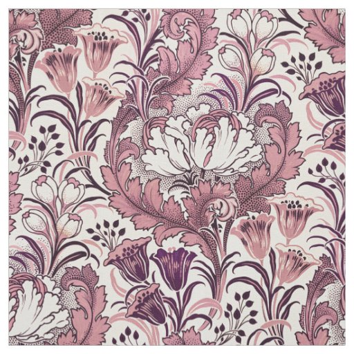 William Morris Rose Gold Cream Floral Pattern Fabric