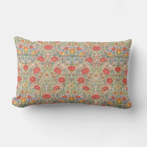 William Morris Rose Lumbar Pillow