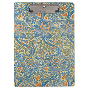 William Morris Rose & Thistle Floral Blue Clipboard