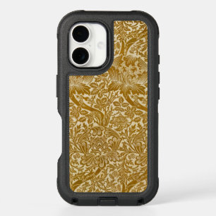 William Morris Rose & Thistle Floral Golden iPhone 16 Case