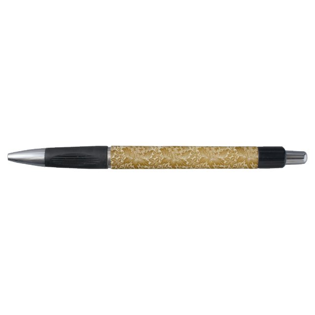 William Morris Rose & Thistle Floral Golden Pen (Front)