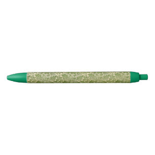 William Morris Rose & Thistle Floral Green Pen