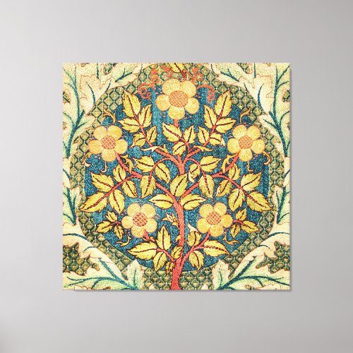 William Morris Rose Wreath  Canvas Print