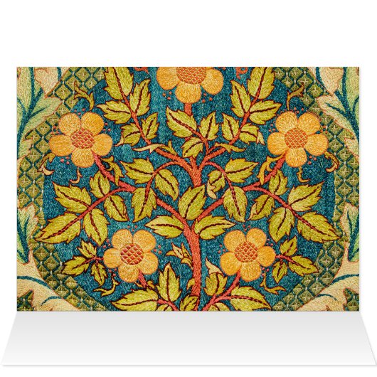 William Morris Rose Wreath: Classic Arts & Crafts  (Inside Horizontal (Top))