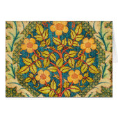 William Morris Rose Wreath: Classic Arts & Crafts  (Front Horizontal)
