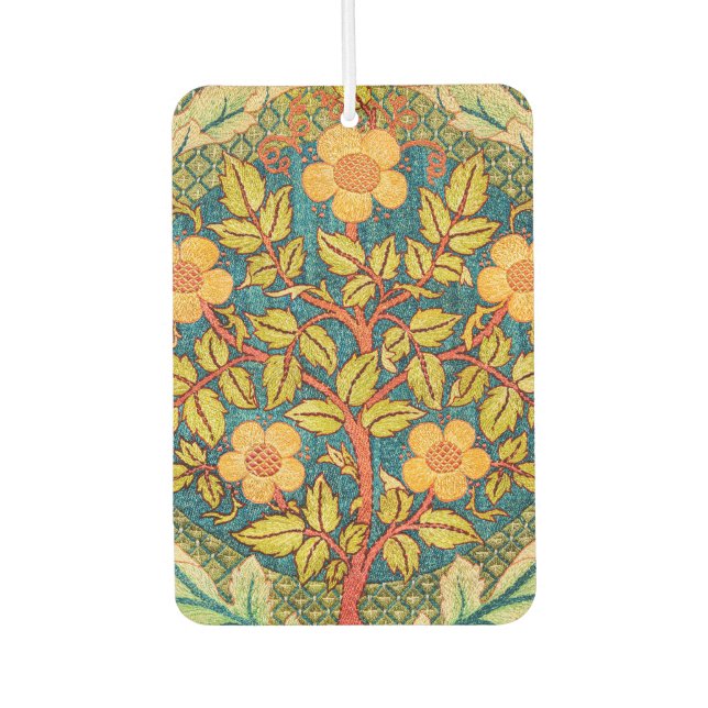 William Morris Rose Wreath: Classic Arts & Crafts  Air Freshener (Front)