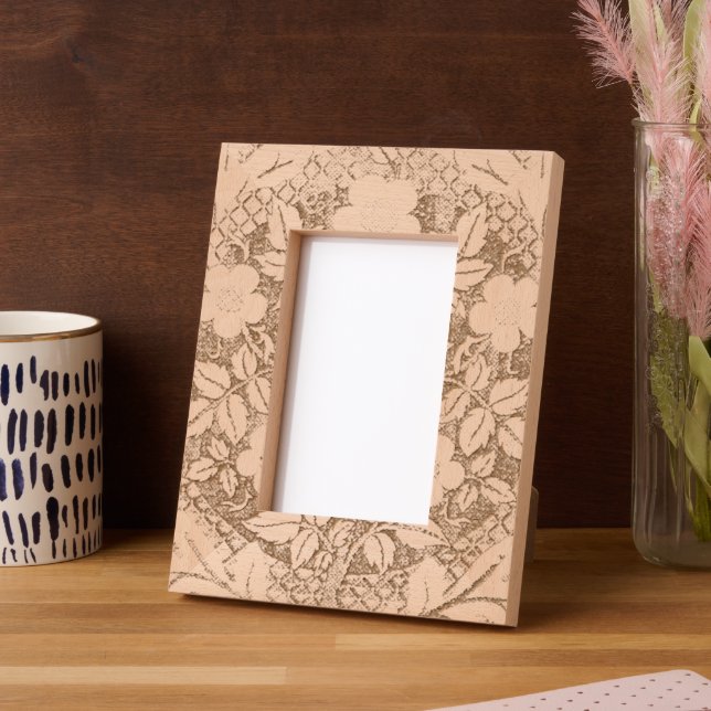 William Morris Rose Wreath: Classic Arts & Crafts  Engraved Frames (Left)