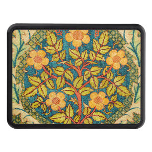 William Morris Rose Wreath: Classic Arts & Crafts Hitch Cover