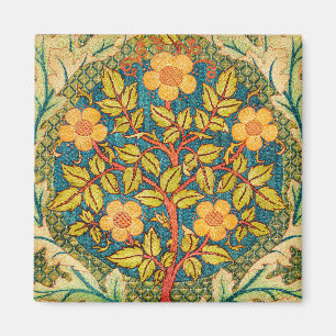 William Morris Rose Wreath: Classic Arts & Crafts Magnet