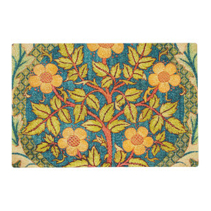 William Morris Rose Wreath: Classic Arts & Crafts Placemat