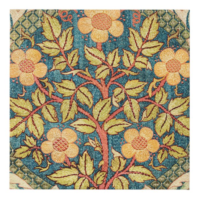 William Morris Rose Wreath  Faux Canvas Print (Front)