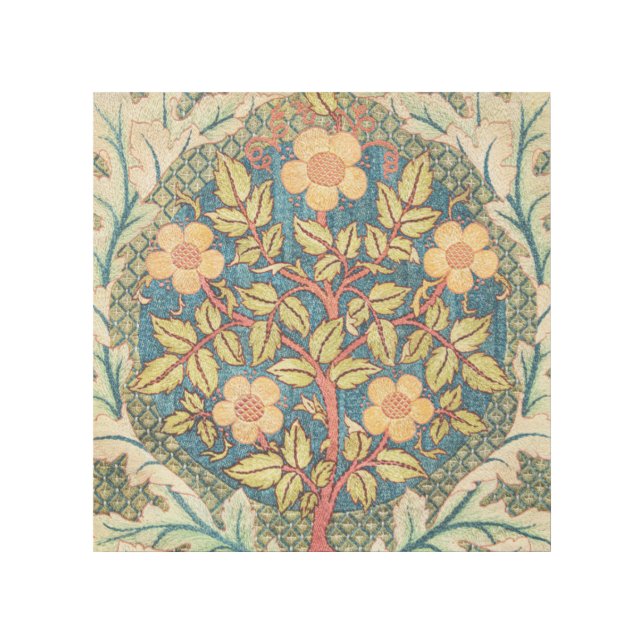 William Morris Rose Wreath  Gallery Wrap (Front)