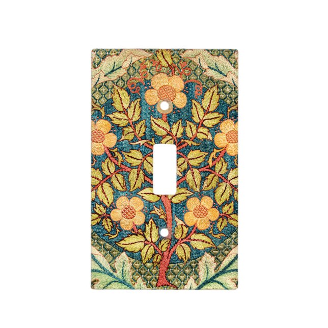 William Morris Rose Wreath  Light Switch Cover (Front)