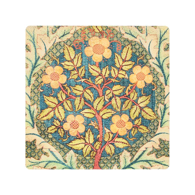 William Morris Rose Wreath  Metal Print (Front)