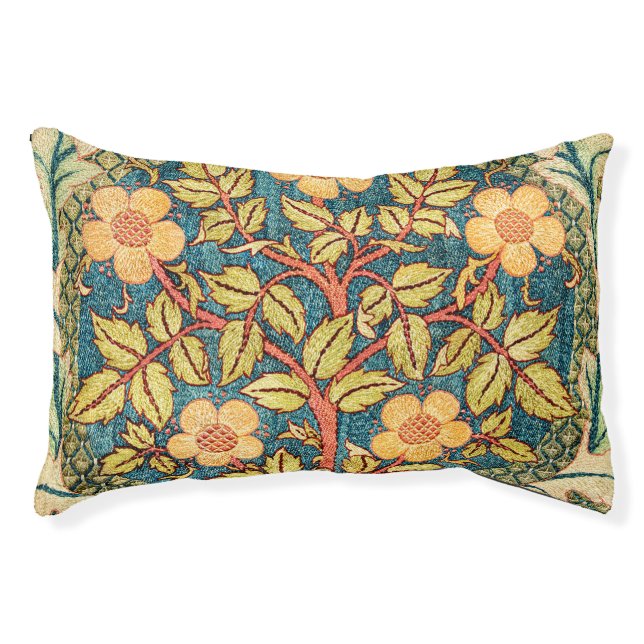 William Morris Rose Wreath  Pet Bed (Front)