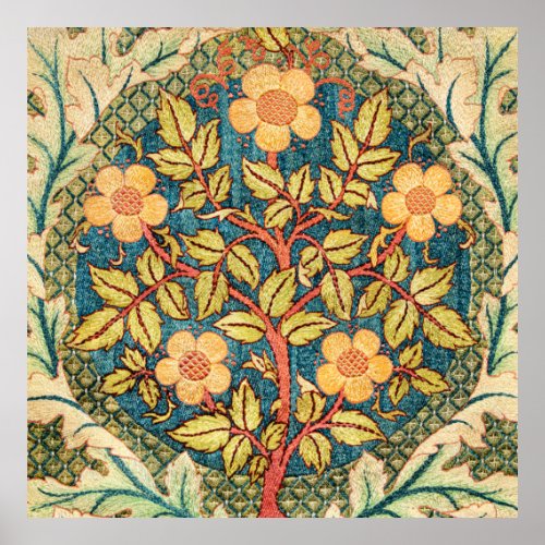 William Morris Rose Wreath  Poster