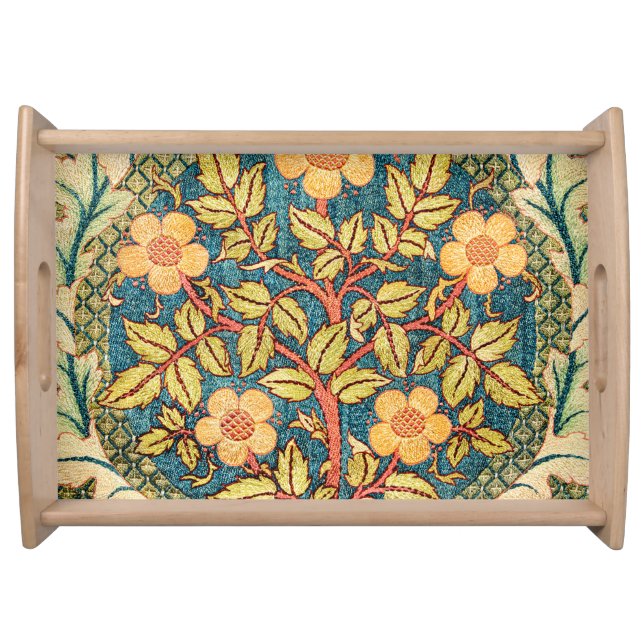William Morris Rose Wreath   Serving Tray (Front)