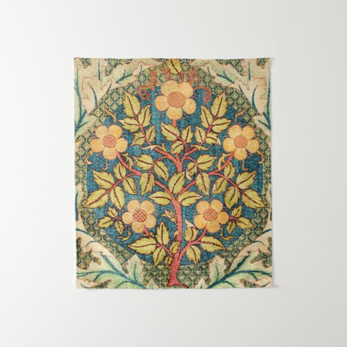 William Morris Rose Wreath  Tapestry
