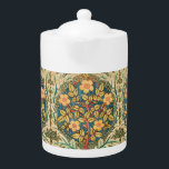 William Morris Rose Wreath  Teapot<br><div class="desc">Elegant rose wreath by Arts & Crafts master William Morris,  digitalized. 

Customize to your liking.</div>