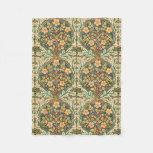 William Morris Rose Wreath (Tiled) Fleece Blanket