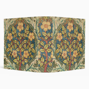 William Morris Rose Wreath Vintage Floral Art 3 Ring Binder