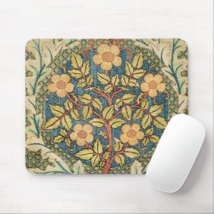 William Morris Rose Wreath Vintage Floral Art Mouse Pad