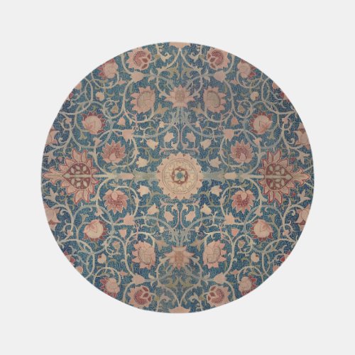 William Morris Round Rug _ Blue Persian  Oriental