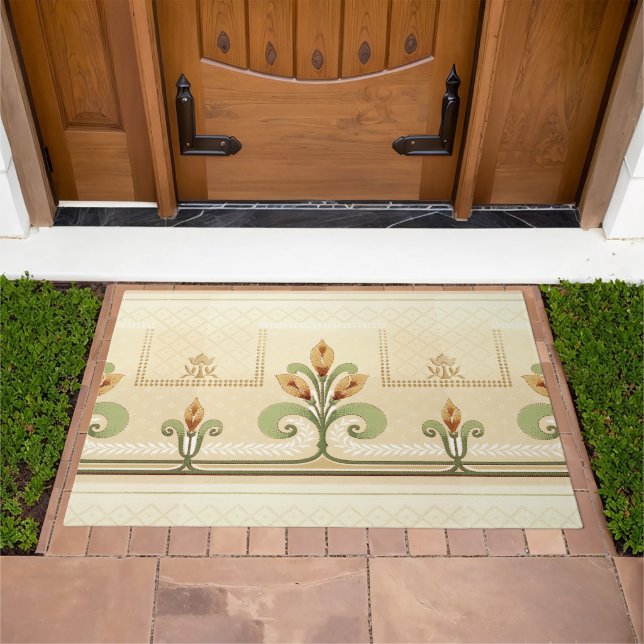 William Morris Row of Lilies  Doormat (Outdoor)