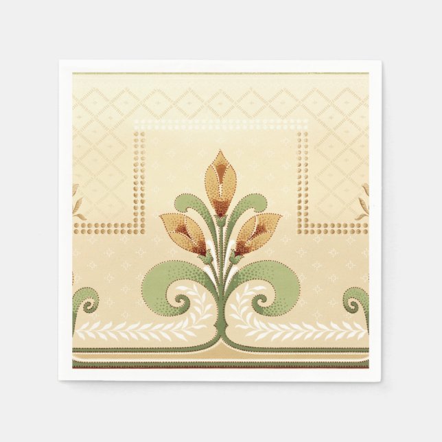 William Morris Row of Lilies  Napkins (Front)