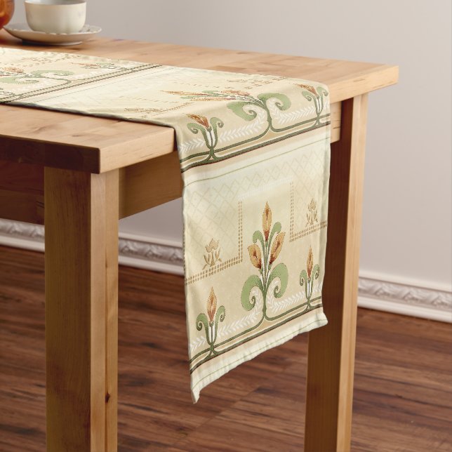 William Morris Row of Lilies  Short Table Runner (In Situ)